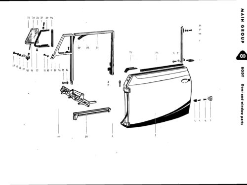 (USED) 151 837 419 C Rear channel, left