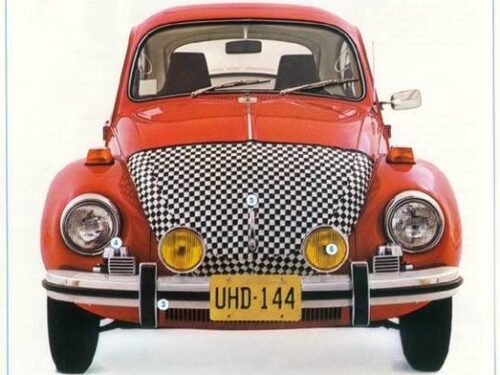 NOS KAM823031 Checkered bonnet protector KAMEI