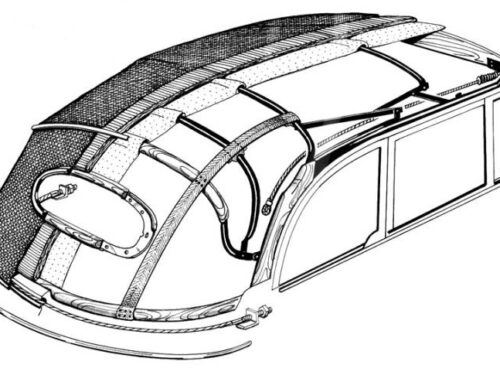 NEW 151871035J 581 Top cover, white vinyl