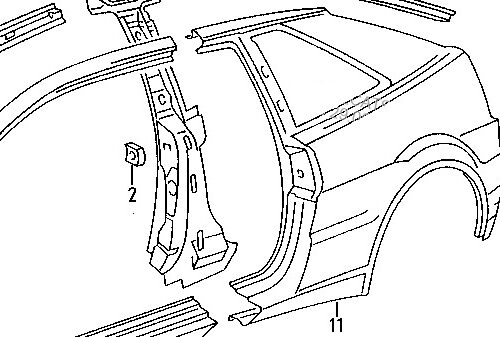 NOS 535809844A Section part, side panel